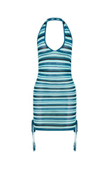 My Best Life Knit Mini Dress Blue Horizon