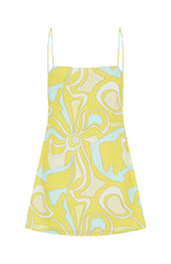 Never Lost Cami Shift Mini Dress Lemontini Fizz