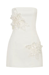 Rendezvous Strapless Mini Dress Cream