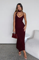 See You Later Maxi Dress Burgundy