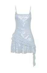 Supernova Sequin Mini Dress Ice Blue