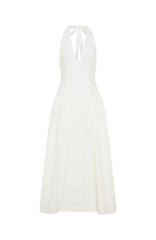 Tinsel Trouble Halter Midi Dress White