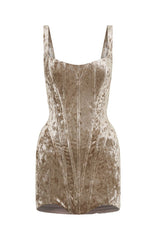 Magnetic Fire Mini Dress Champagne